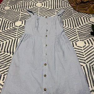 J Crew Factory seersucker button front dress size 0